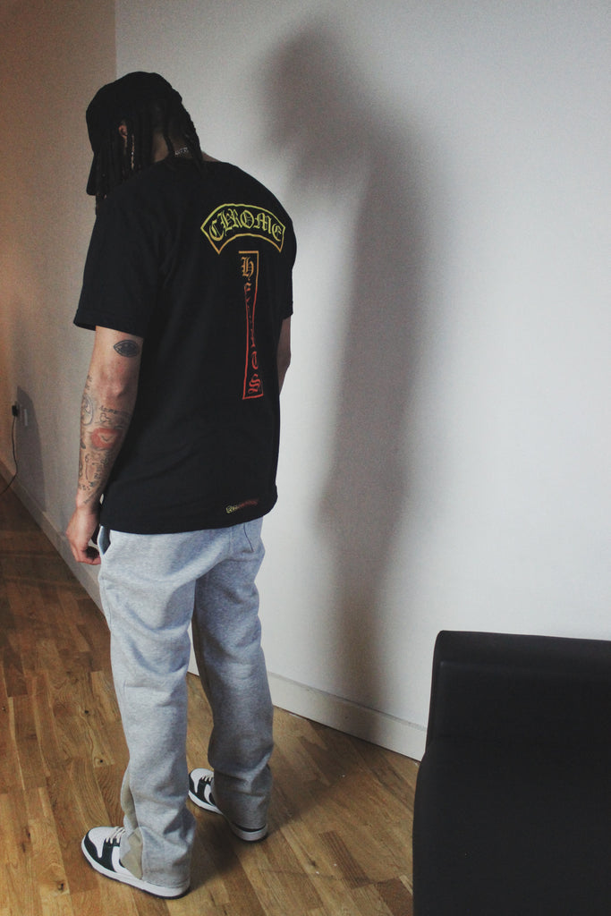 Reworked Flare Joggers - Grey/Beige