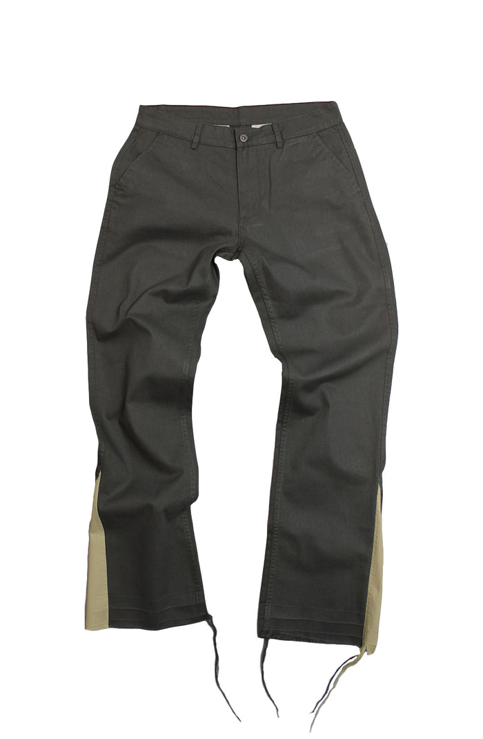 Reworked Flare Pants - Grey/Tan