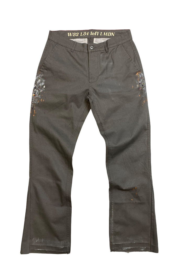 Reworked Flare Pants - Grey/Grey