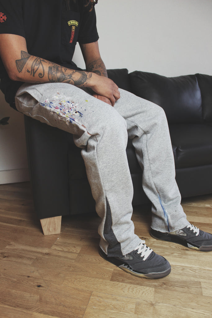 Reworked Flare Joggers - Grey/Grey