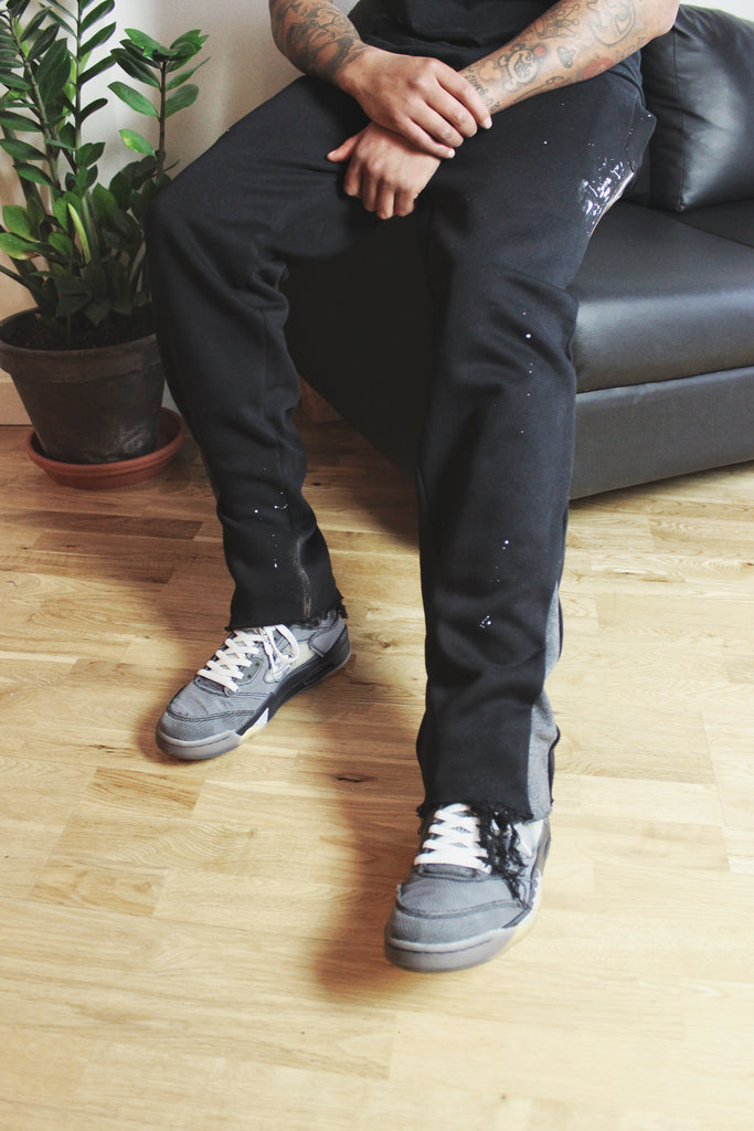 Reworked Flare Joggers - Black/Grey