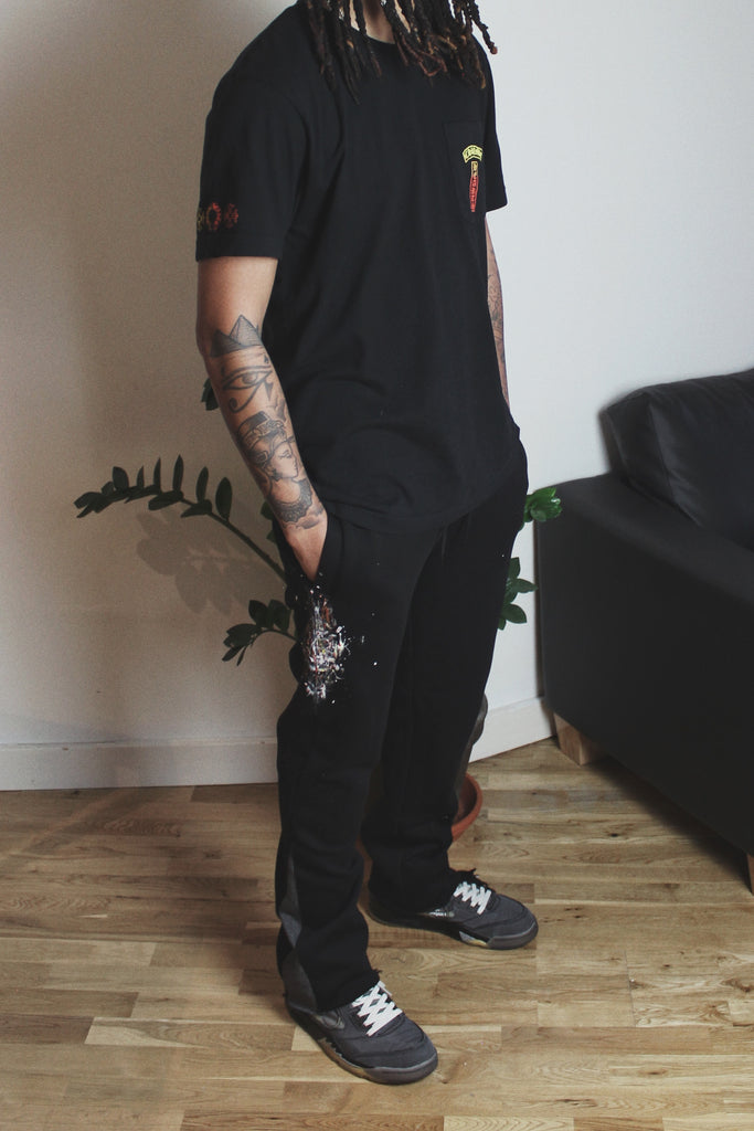 Reworked Flare Joggers - Black/Grey